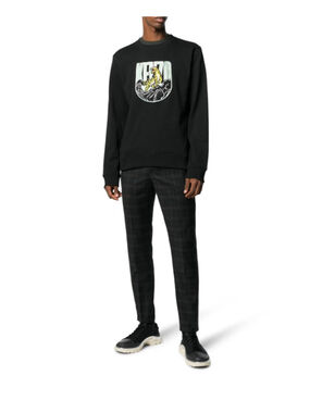 Kenzo Men's M Tiger Mountain Crewneck Black Sweatshirt Streetwear Graphic Bold